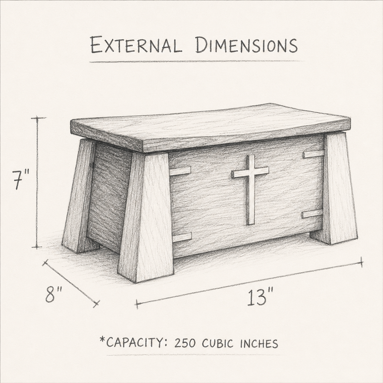 Elevare Memorial Urn | Handcrafted Walnut & Maple Hardwood | 250/500 cu in