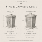 Lanternwood Memorial Urn | Handcrafted Maple & Walnut Hardwood | 250/500 cu in