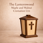 Lanternwood Memorial Urn | Handcrafted Maple & Walnut Hardwood | 250/500 cu in