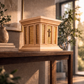StillWood Maple & Natural Cane - Artisan Handcrafted  Cremation Urn for Ashes