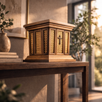 StillWood Memorial Urn | Handcrafted White Oak & Natural Cane | 250/500 cu in