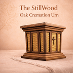 StillWood Memorial Urn | Handcrafted White Oak & Natural Cane | 250/500 cu in