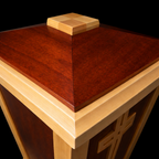 Lanternwood Memorial Urn | Handcrafted Mahoganny & Maple | 250/500 cu in