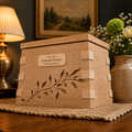 Timberbloom Rustic White Oak Memorial Urn - Artisan Handcrafted Cremation Urn for Ashes