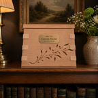 Timberbloom Memorial Urn | Handcrafted Solid White Oak | 250 / 500 cu in