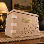 Timberbloom Memorial Urn | Handcrafted Solid White Oak | 250 / 500 cu in