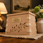Timberbloom Memorial Urn | Handcrafted Solid White Oak | 250 / 500 cu in