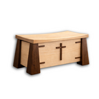 Elevare Memorial Urn | Handcrafted Maple & Walnut Hardwood | 250/500 cu in