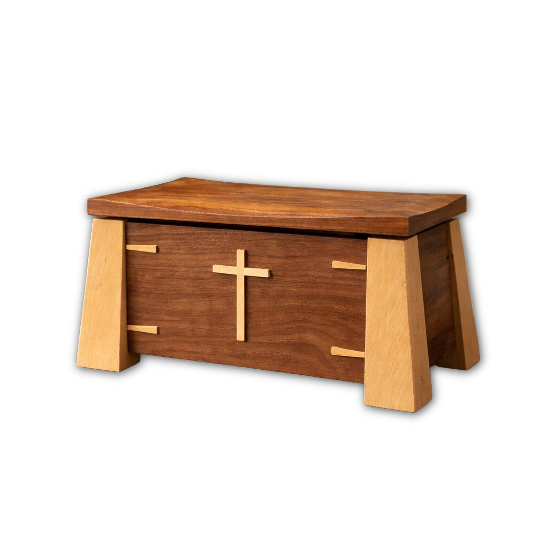 The Elevare Walnut Memorial Urn