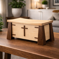 Elevare Maple & Walnut - Artisan Handcrafted Hardwood Cremation Urn for Ashes