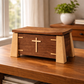 Elevare Walnut & Maple - Artisan Handcrafted  Hardwood Cremation Urn for Ashes