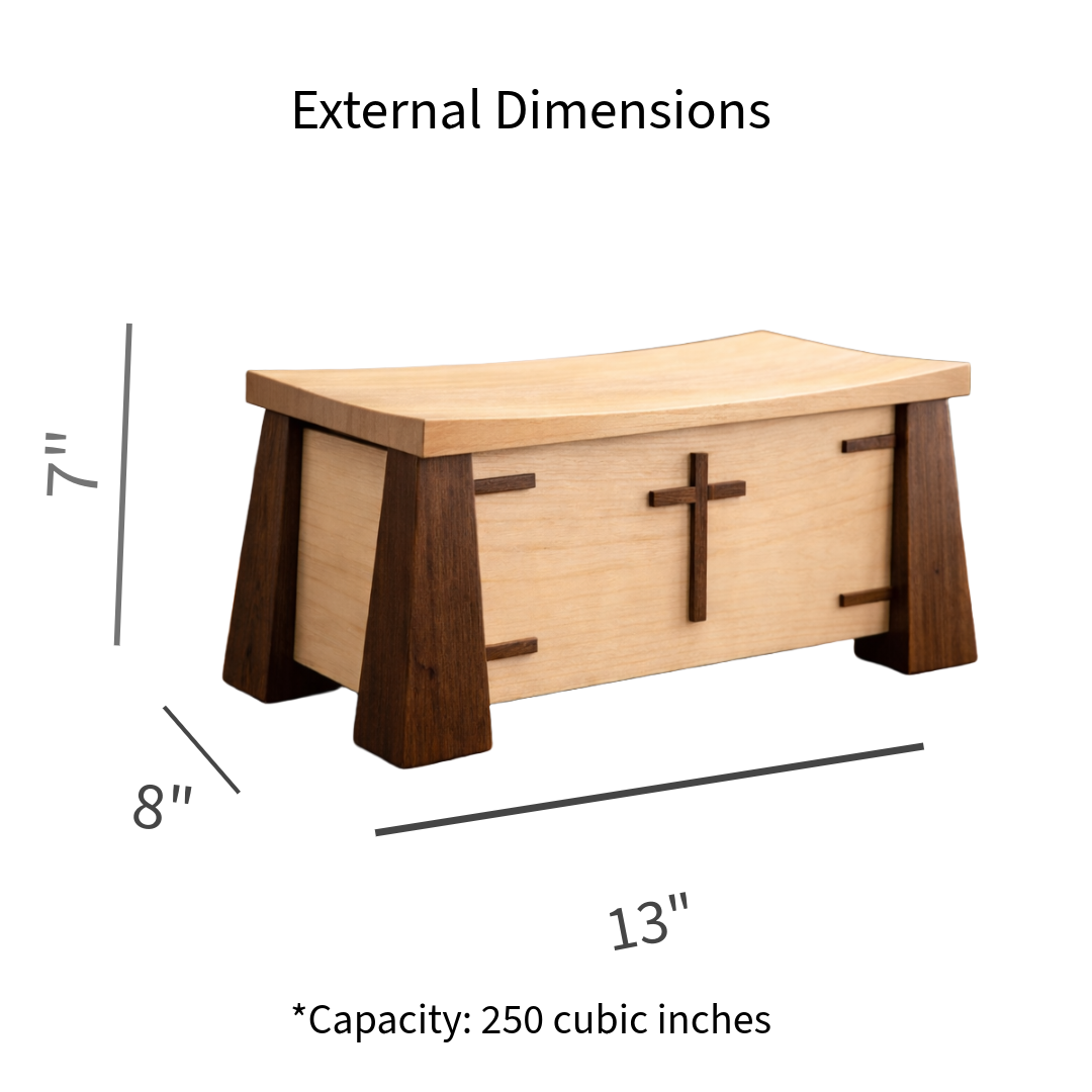 The Elevare Maple Memorial Urn